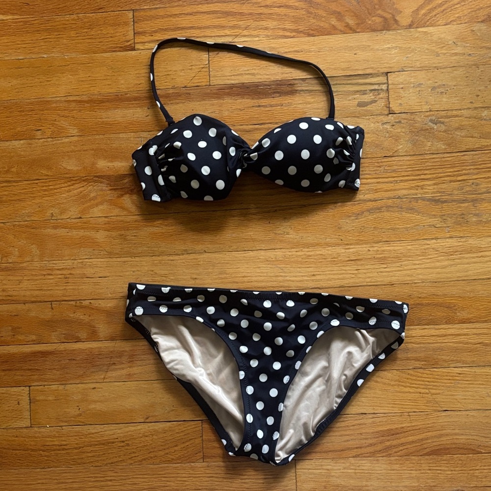 J. Crew Polka Dot Bikini Swimsuit